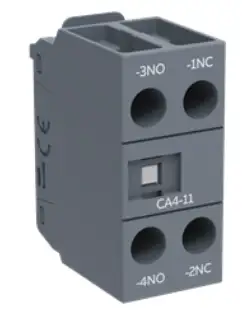 Contacto auxiliar frontal 1NA + 1NC 10A 600Vac CA4-11 para Contactor AF09-AF96 NF