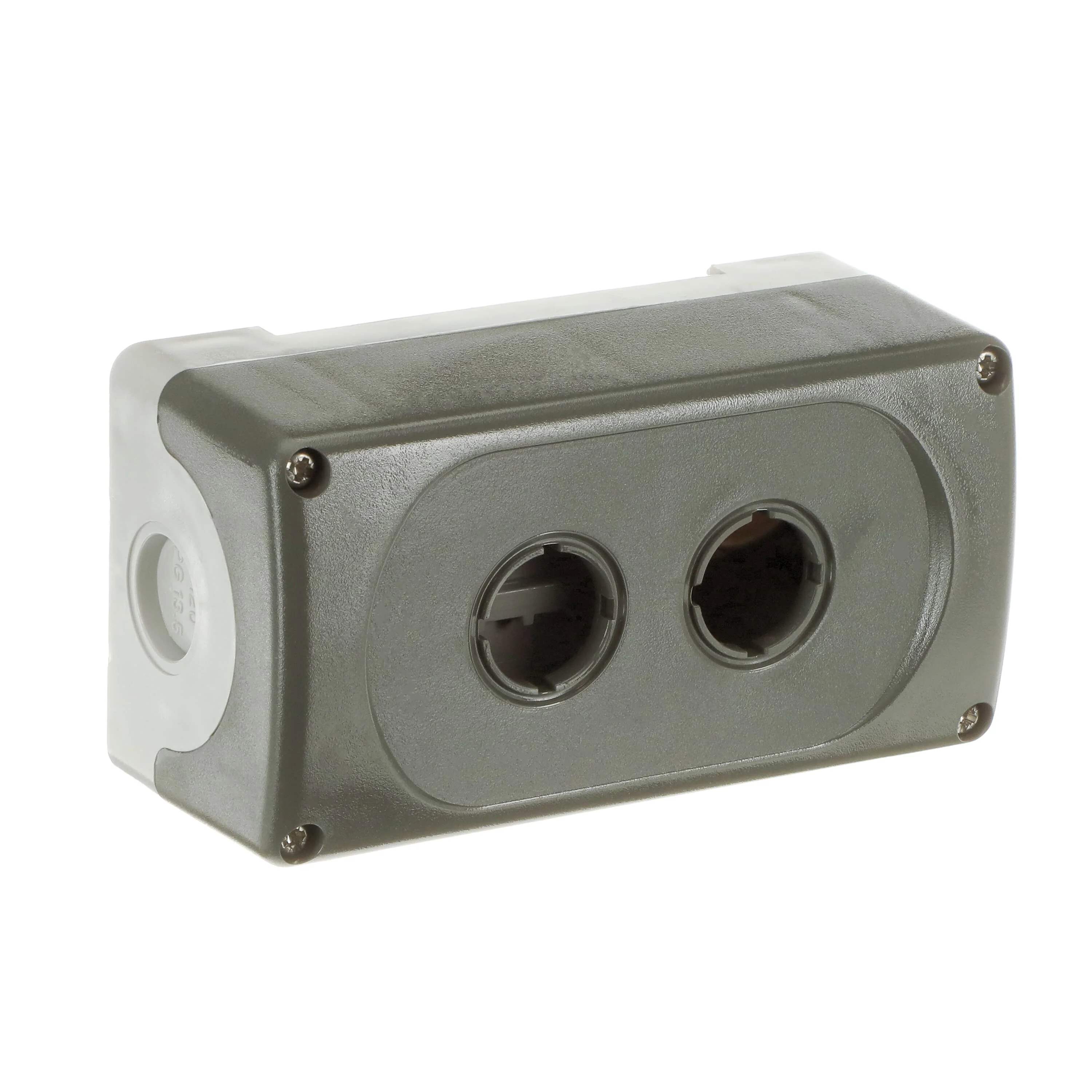 Caja botonera plástica IP66 2 orificios gris MEP2-0