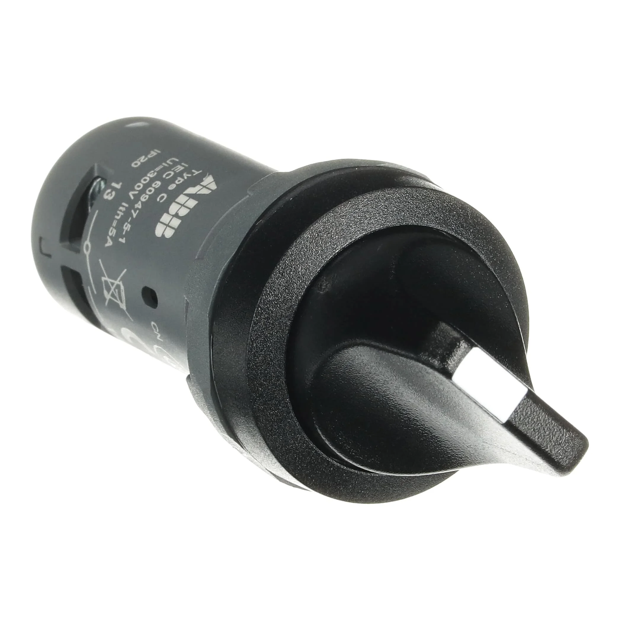 Selector 2 Posiciones Fijas 90° 2NO Color Negro C2SS2-10B-20