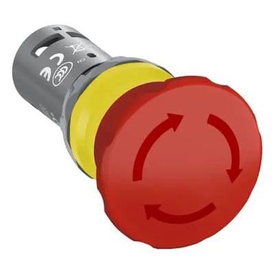 Botón paro de emergencia girar para liberar 2NC Ø 44mm CE4T-10R-02