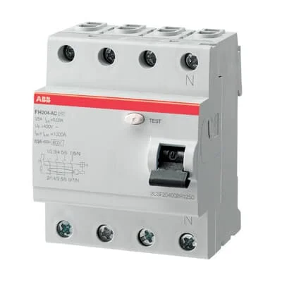 Interruptor Diferencial 25A 4 Polos 30mA AC Riel Din FH204 AC-25/0.03