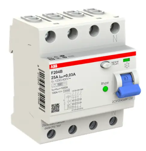 Interruptor Diferencial 25A 4 Polos 30mA B Riel Din F204 B-25/0.03